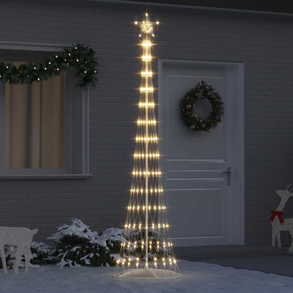LED juletre med 290 LED med stativ Varmhvit 250 cm Metall