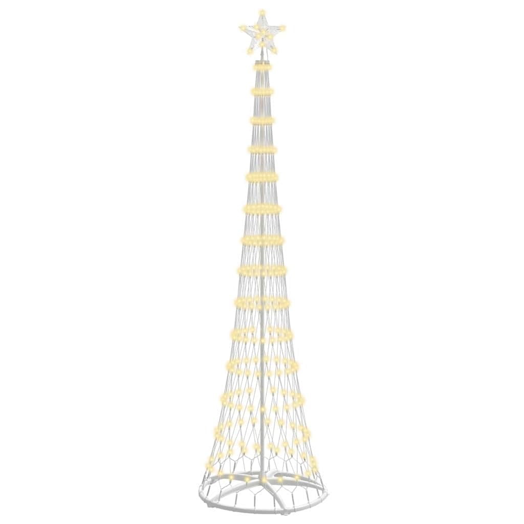 LED juletre med 290 LED Varmhvit 70 x 70 x 250 cm Metall