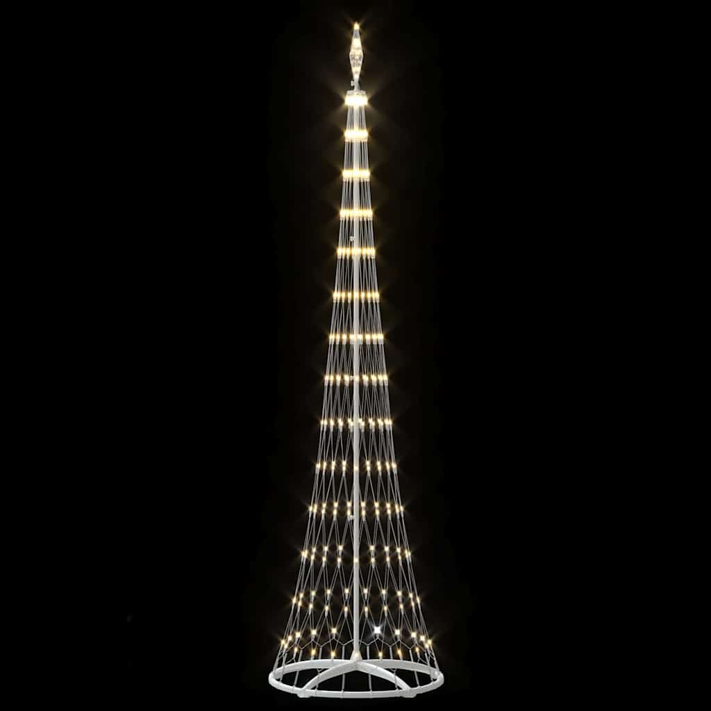 LED juletre med 290 LED med stativ Varmhvit 250 cm Metall