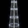 LED juletre med 290 LED Kaldhvit 70 x 70 x 250 cm Metall