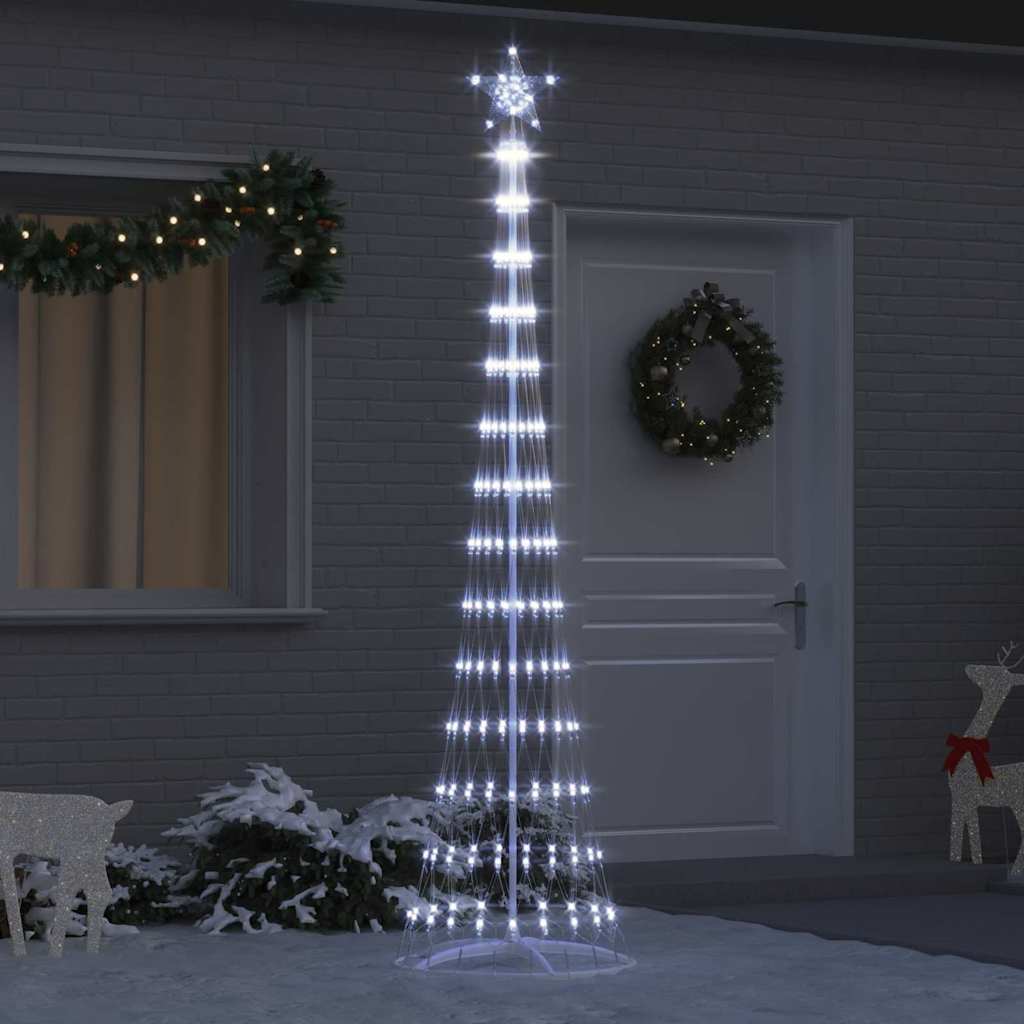 LED juletre med 290 LED Kaldhvit 70 x 70 x 250 cm Metall