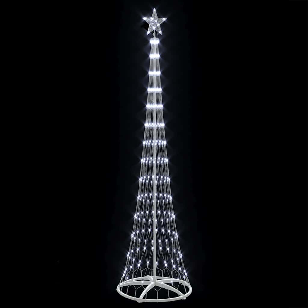 LED juletre med 290 LED Kaldhvit 70 x 70 x 250 cm Metall