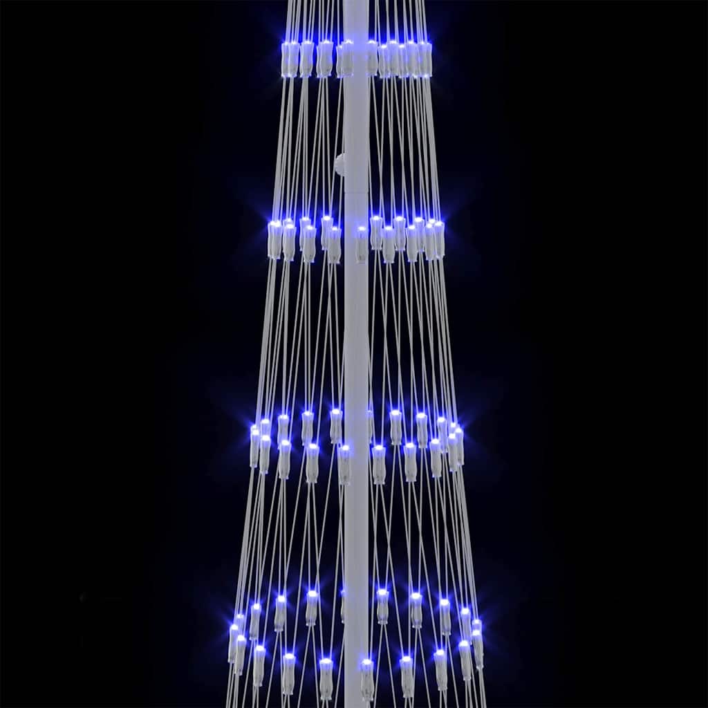 LED juletre med 290 LED med stativ Blå 250 cm Metall
