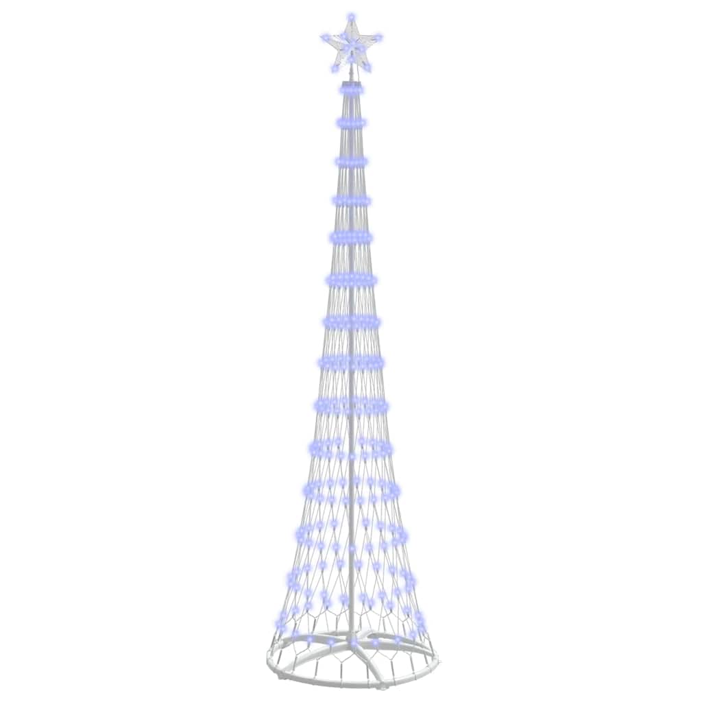 LED juletre med 290 LED med stativ Blå 250 cm Metall