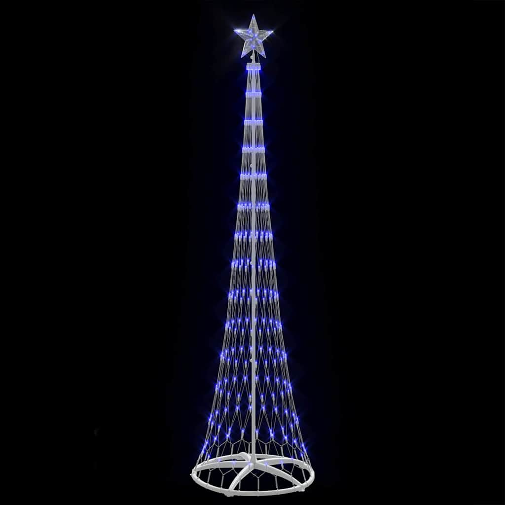 LED juletre med 290 LED med stativ Blå 250 cm Metall