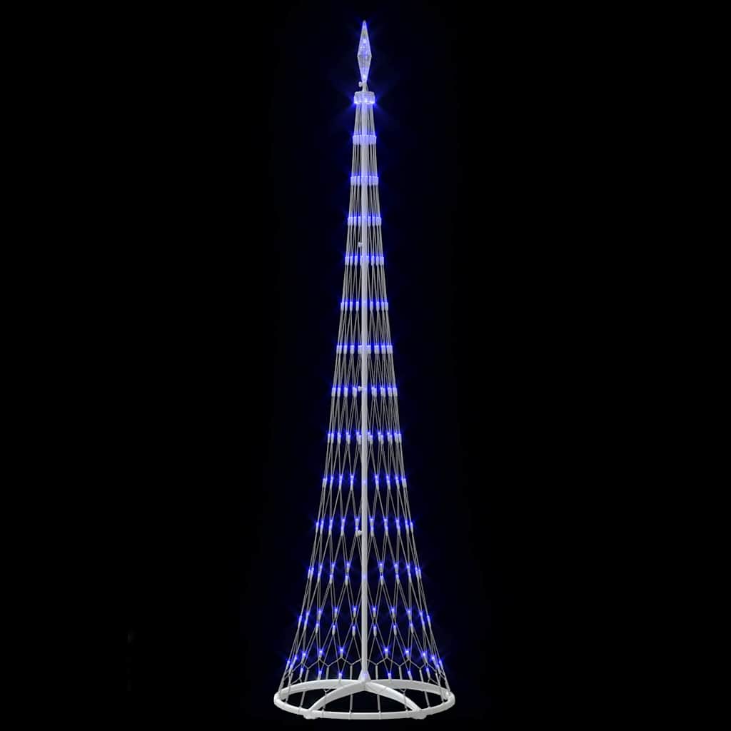 LED juletre med 290 LED med stativ Blå 250 cm Metall