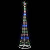 LED juletre med 290 LED Flerfarget 70 x 70 x 250 cm Metall