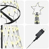 LED juletre med 230 LED Varmhvit 71 x 71 x 184.5 cm Metall