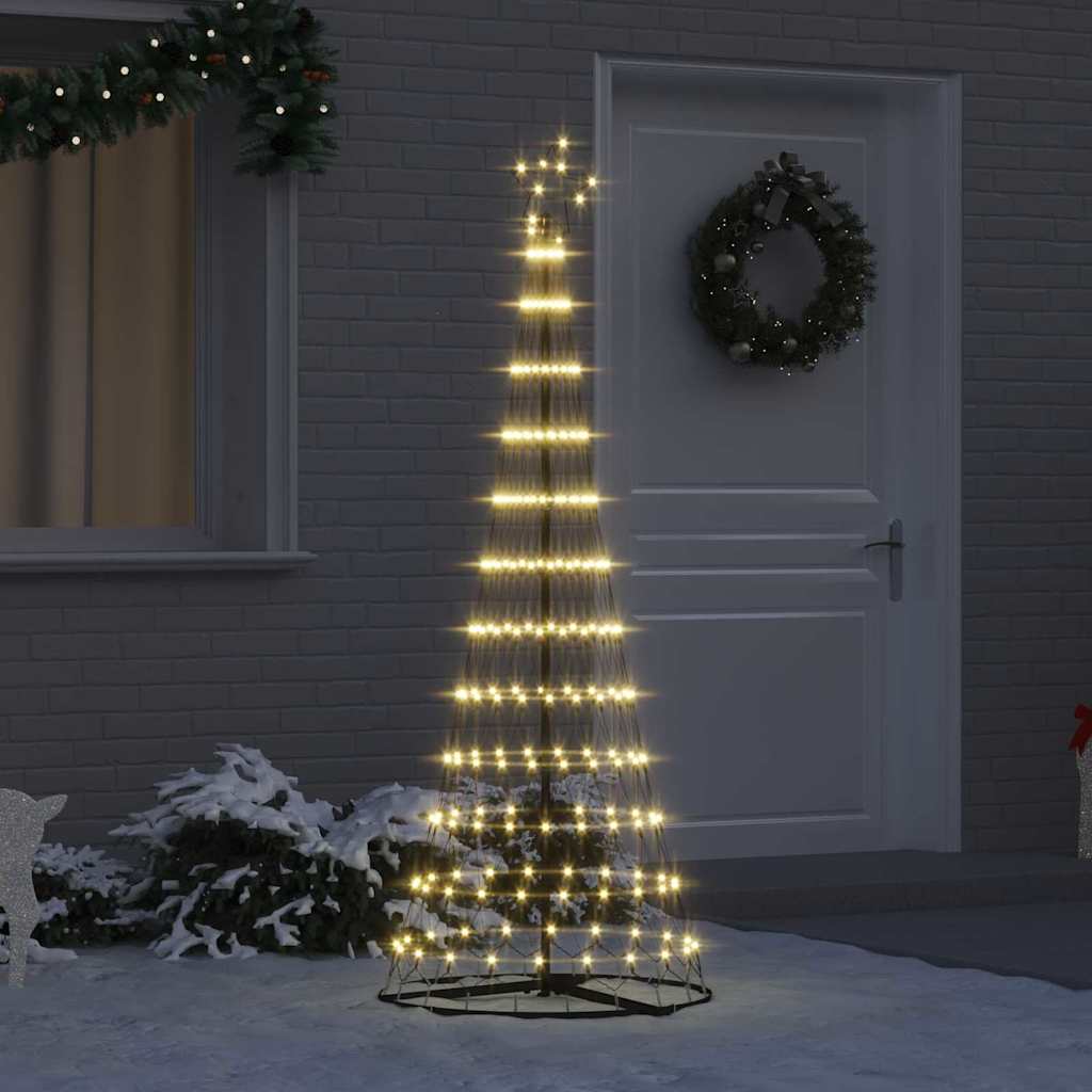 LED juletre med 230 LED Varmhvit 71 x 71 x 184.5 cm Metall