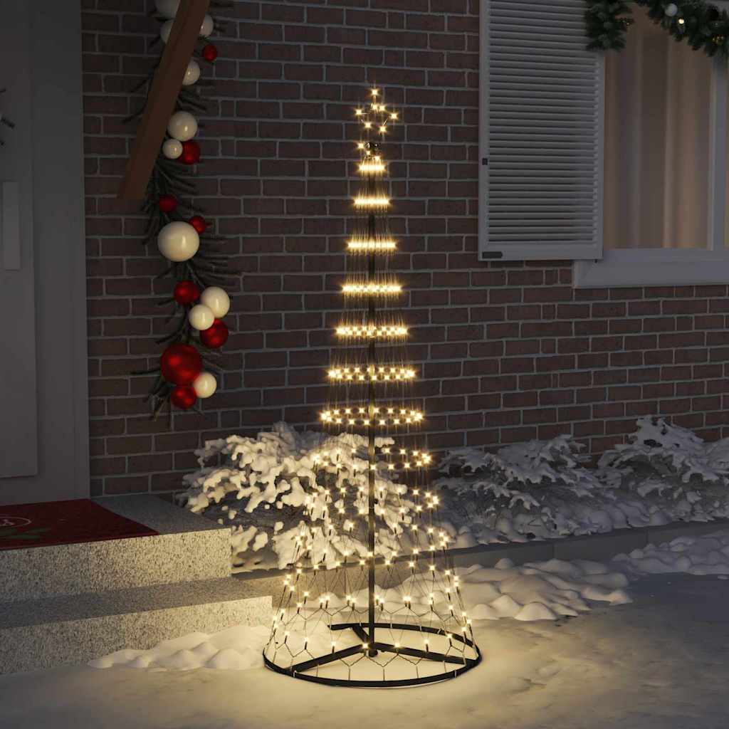 LED juletre med 230 LED Varmhvit 71 x 71 x 184.5 cm Metall