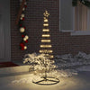 LED juletre med 230 LED Varmhvit 71 x 71 x 184.5 cm Metall