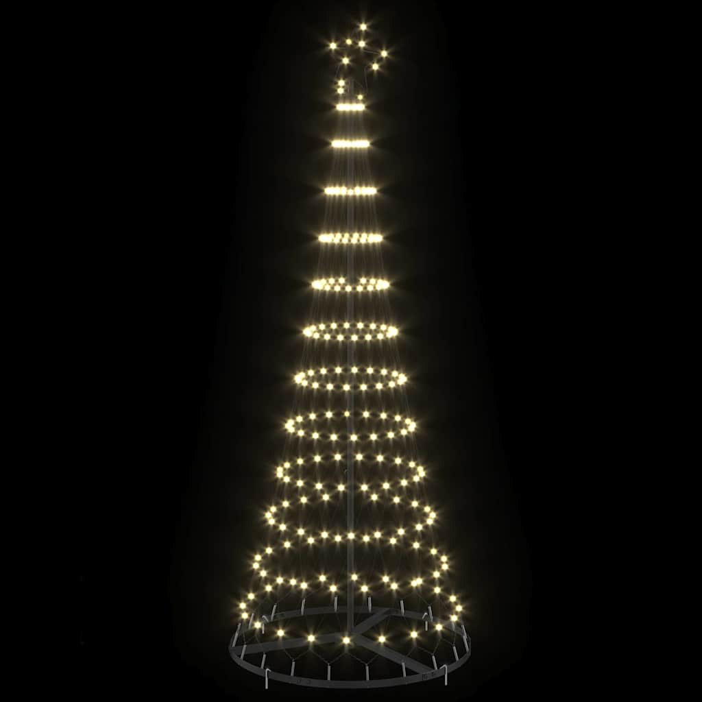 LED juletre med 230 LED Varmhvit 71 x 71 x 184.5 cm Metall
