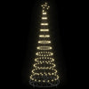 LED juletre med 230 LED Varmhvit 71 x 71 x 184.5 cm Metall