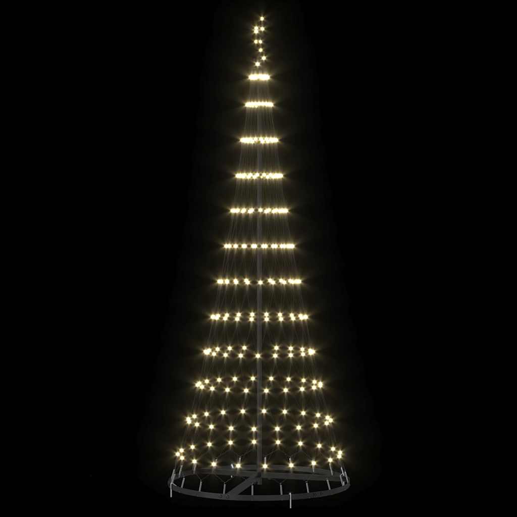 LED juletre med 230 LED Varmhvit 71 x 71 x 184.5 cm Metall