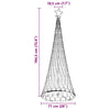 LED juletre med 230 LED Varmhvit 71 x 71 x 184.5 cm Metall
