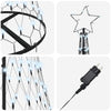 LED juletre med 230 LED Kaldhvit 71 x 71 x 184.5 cm Metall