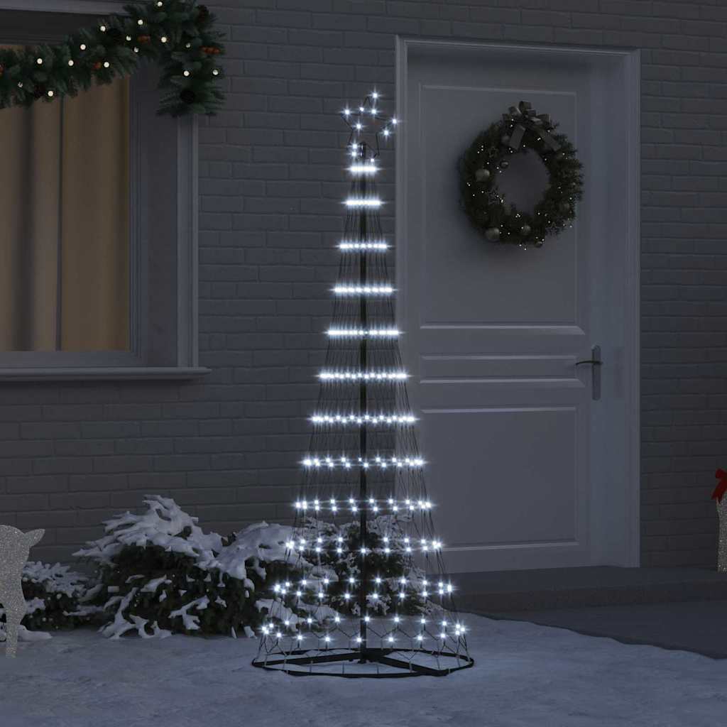 LED juletre med 230 LED Kaldhvit 71 x 71 x 184.5 cm Metall