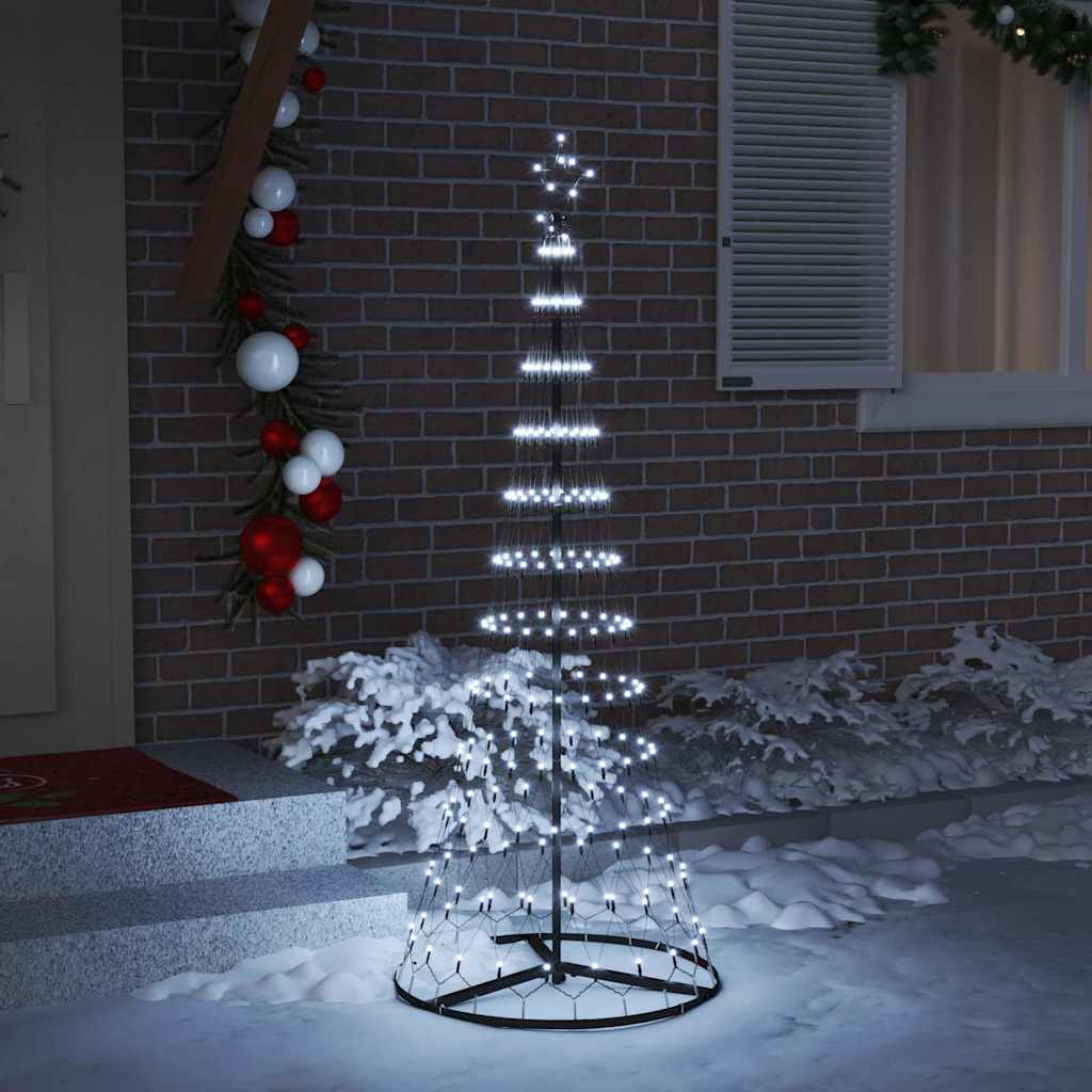 LED juletre med 230 LED Kaldhvit 71 x 71 x 184.5 cm Metall