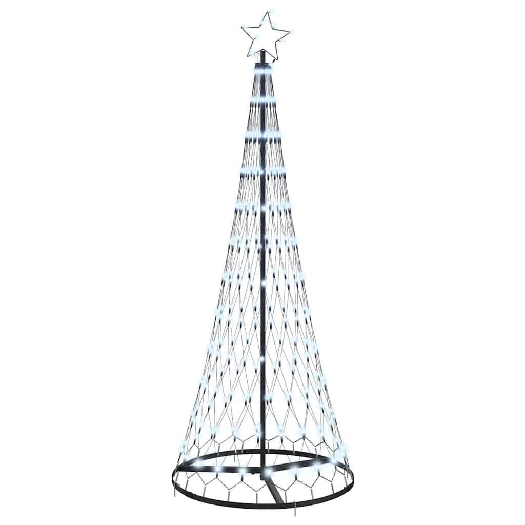 LED juletre med 230 LED Kaldhvit 71 x 71 x 184.5 cm Metall