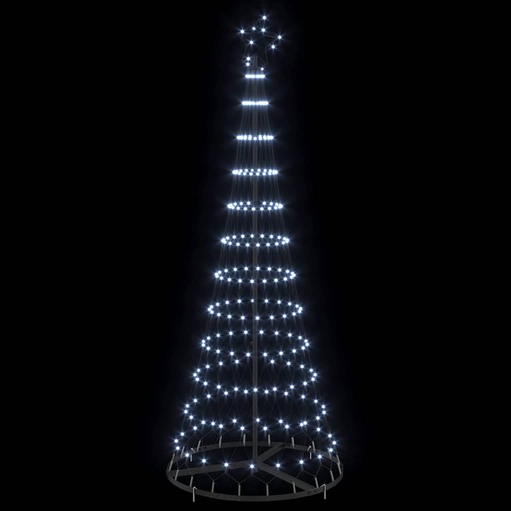 LED juletre med 230 LED Kaldhvit 71 x 71 x 184.5 cm Metall