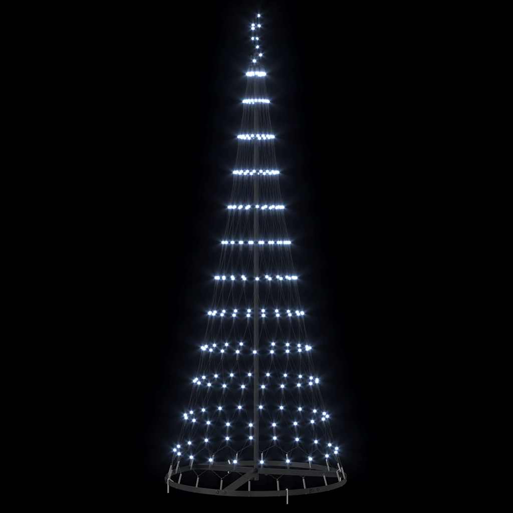 LED juletre med 230 LED Kaldhvit 71 x 71 x 184.5 cm Metall