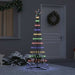 LED juletre med 230 LED med stativ Flerfarget 184.5 cm Metall