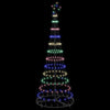 LED juletre med 230 LED Flerfarget 71 x 71 x 184.5 cm Metall