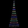 LED juletre med 230 LED Flerfarget 71 x 71 x 184.5 cm Metall