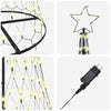 LED juletre med 290 LED Varmhvit 100 x 100 x 250 cm Metall