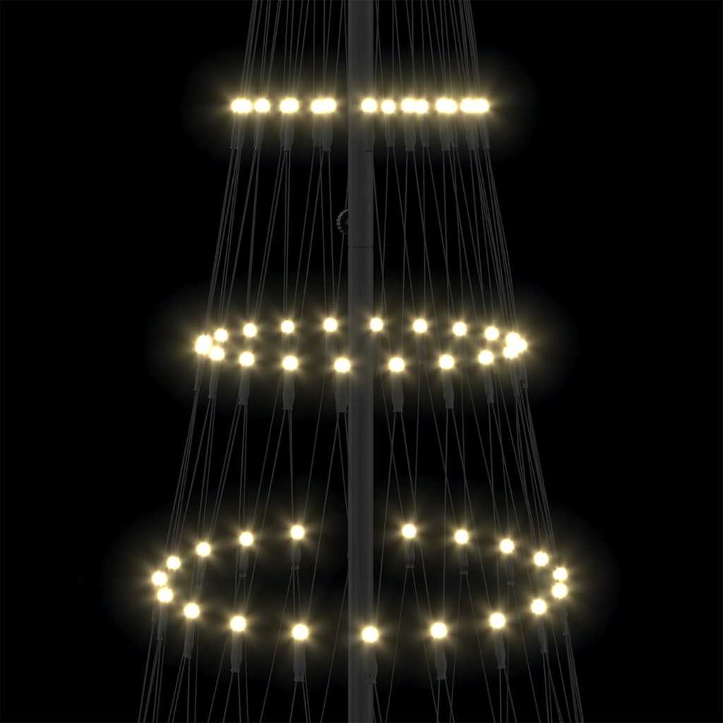 LED juletre med 290 LED Varmhvit 100 x 100 x 250 cm Metall
