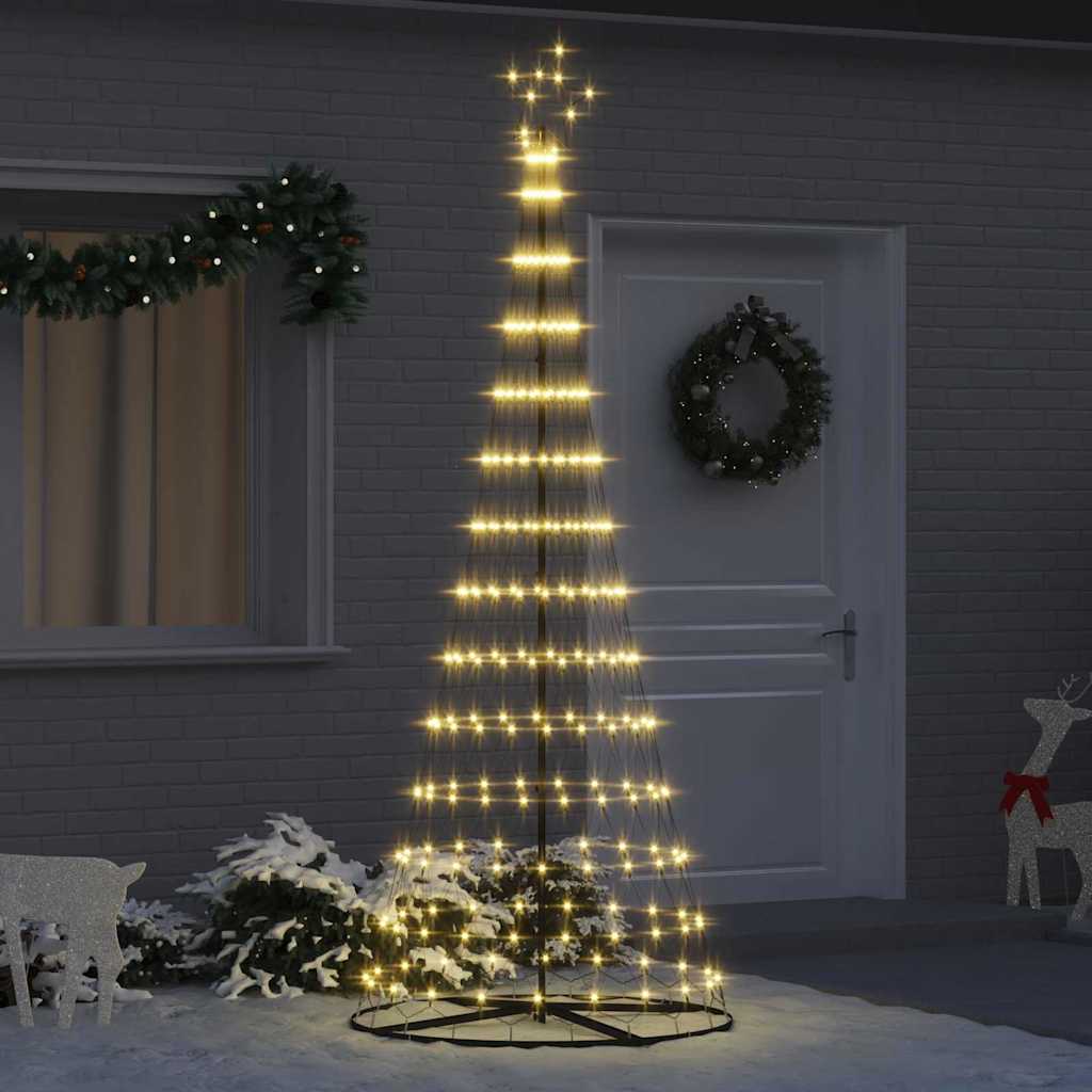 LED juletre med 290 LED Varmhvit 100 x 100 x 250 cm Metall
