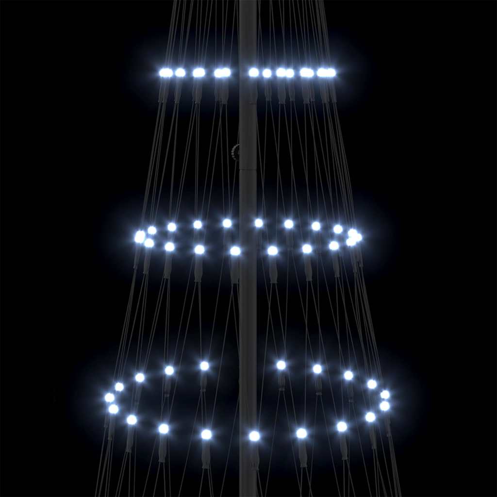 LED juletre med 290 LED Kaldhvit 100 x 100 x 250 cm Metall