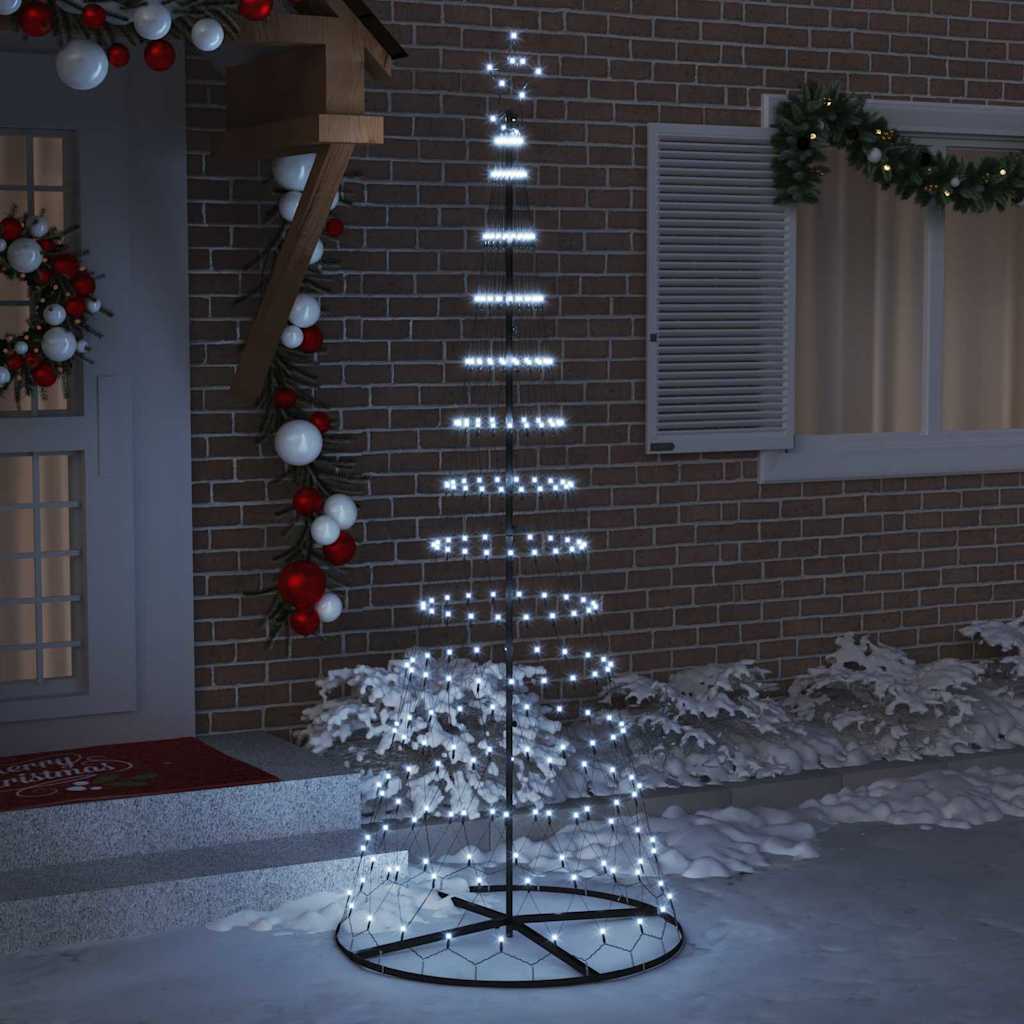 LED juletre med 290 LED Kaldhvit 100 x 100 x 250 cm Metall