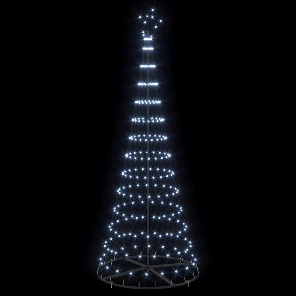 LED juletre med 290 LED Kaldhvit 100 x 100 x 250 cm Metall