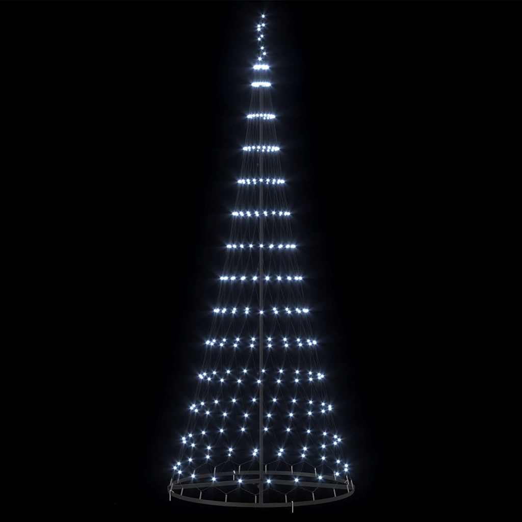 LED juletre med 290 LED Kaldhvit 100 x 100 x 250 cm Metall