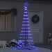 LED juletre med 295 LED med stativ Blå 250 cm Metall