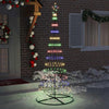 LED juletre med 290 LED Flerfarget 100 x 100 x 250 cm Metall
