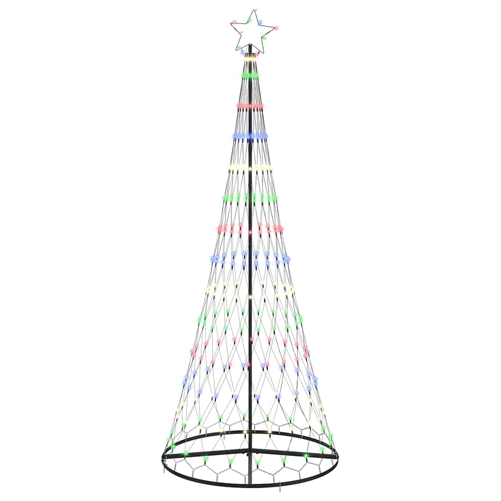 LED juletre med 290 LED Flerfarget 100 x 100 x 250 cm Metall