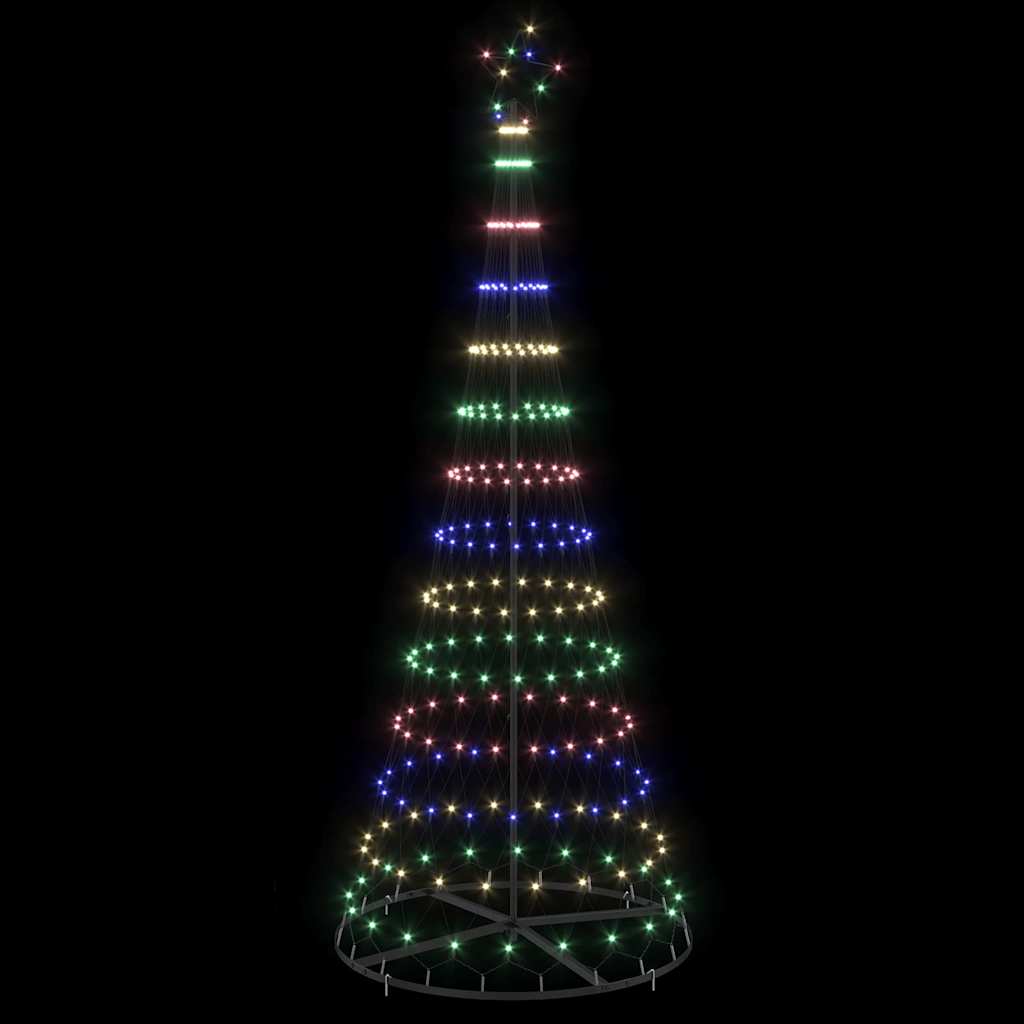 LED juletre med 290 LED Flerfarget 100 x 100 x 250 cm Metall