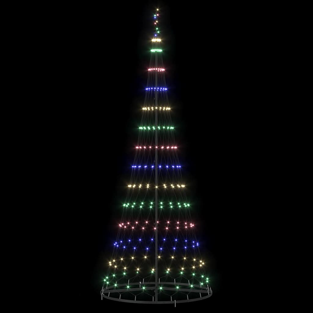 LED juletre med 290 LED Flerfarget 100 x 100 x 250 cm Metall