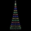 LED juletre med 290 LED Flerfarget 100 x 100 x 250 cm Metall