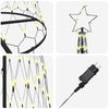 LED juletre med stativ Varmhvit 100.5 x 100.5 x 302.5 cm Metall