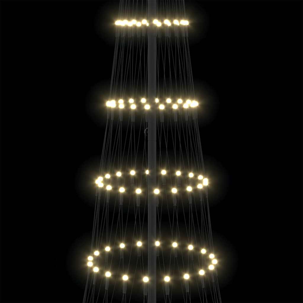 LED juletre med stativ Varmhvit 100.5 x 100.5 x 302.5 cm Metall