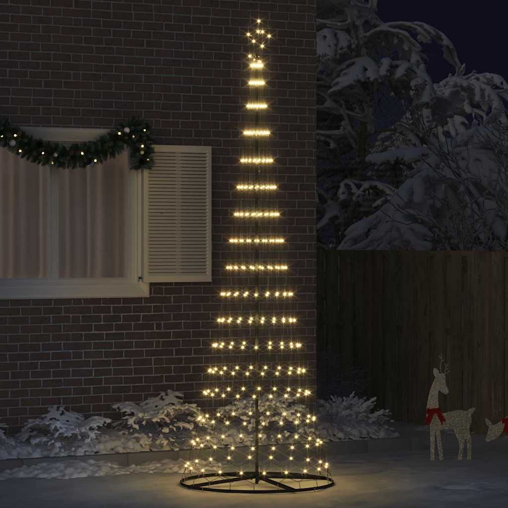 LED juletre med stativ Varmhvit 100.5 x 100.5 x 302.5 cm Metall