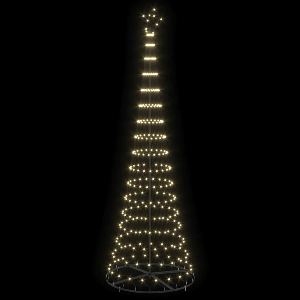 LED juletre med stativ Varmhvit 100.5 x 100.5 x 302.5 cm Metall