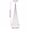 LED juletre med stativ Varmhvit 100.5 x 100.5 x 302.5 cm Metall