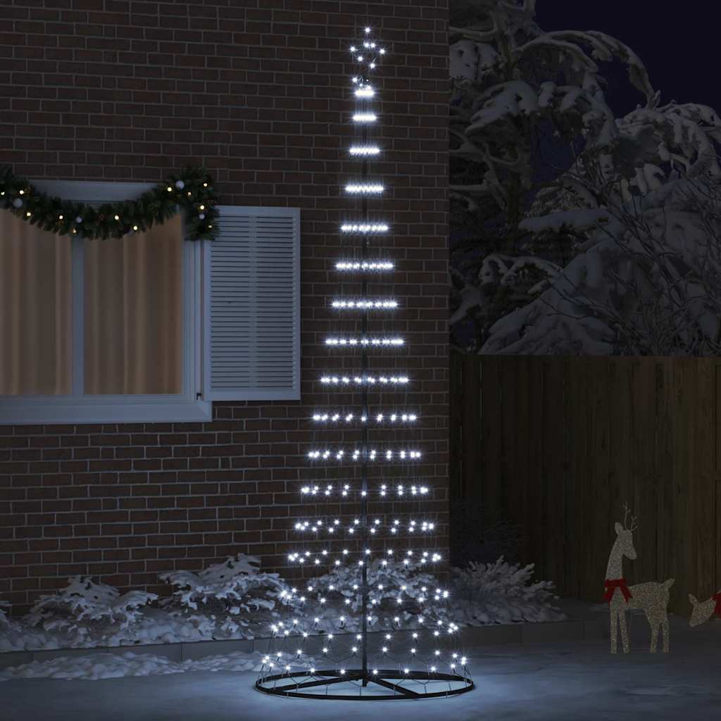 LED juletre med stativ Kaldhvit 100.5 x 100.5 x 302.5 cm Metall