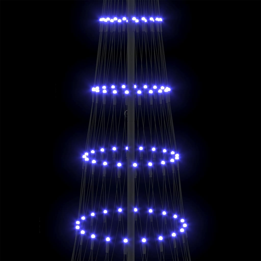 LED juletre med 350 LED Blå 100.5 x 100.5 x 302.5 cm Metall