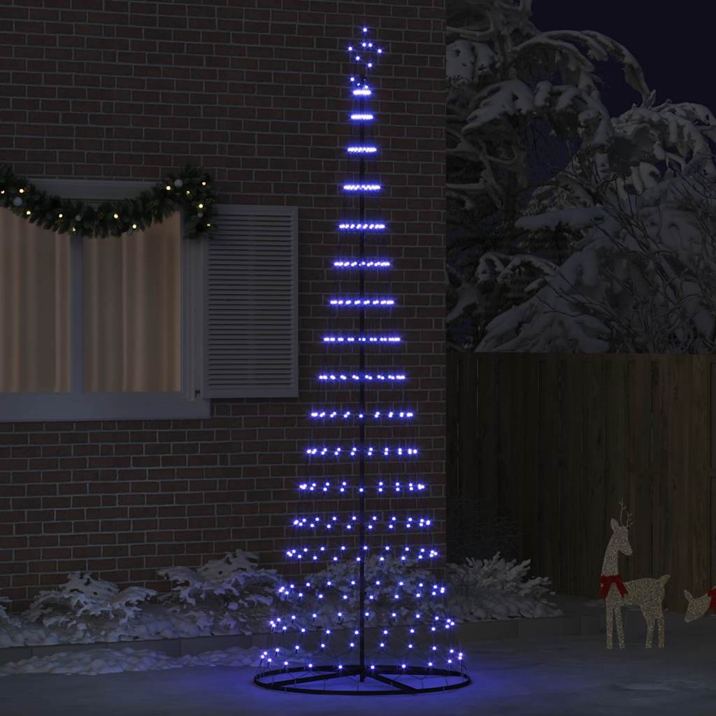 LED juletre med 350 LED Blå 100.5 x 100.5 x 302.5 cm Metall