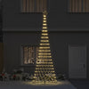 LED juletre med 450 LED Varmhvit 138.5 x 138.5 x 399 cm Metall